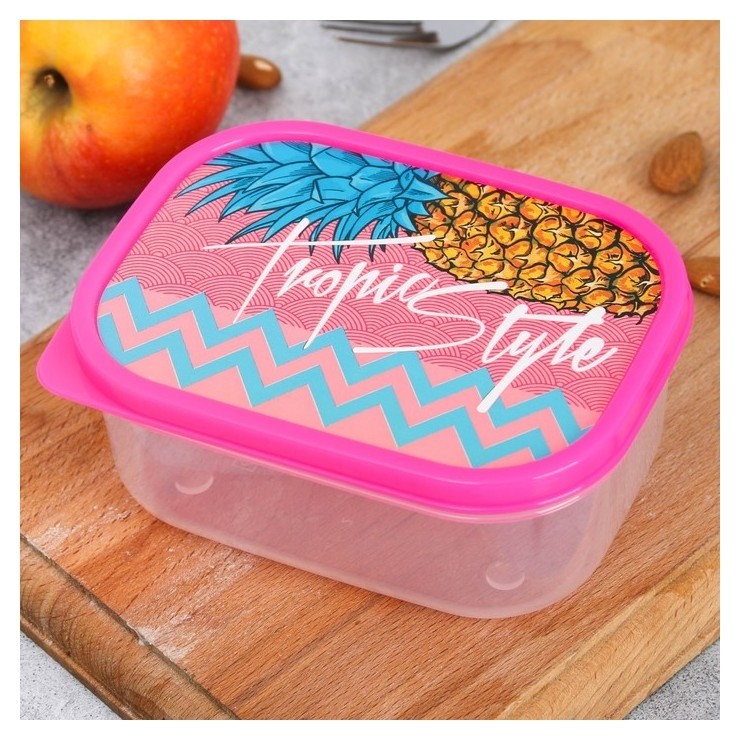 

Ланч-бокс прямоугольный, Tropic Style 500 мл, Розовый