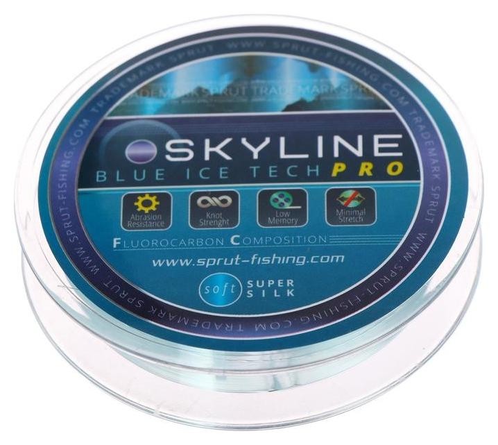 

Леска зимняя Sprut Skyline Fluorocarbon Composition Icetech PRO 0,165 мм, 4,95 кг, 50 м, цвет голубой