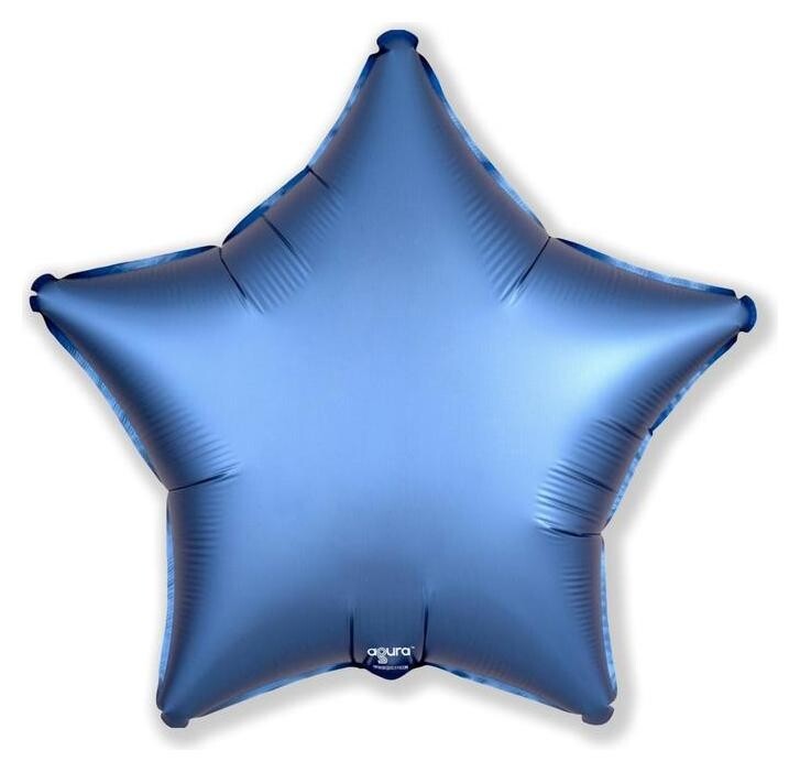 Шар фолгированный 19" звезда, цвет мистик лазурь  Agura