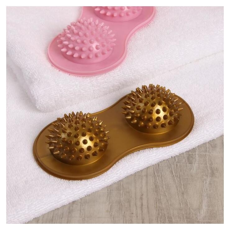 Массажёр для ног, 2 шара с шипами  