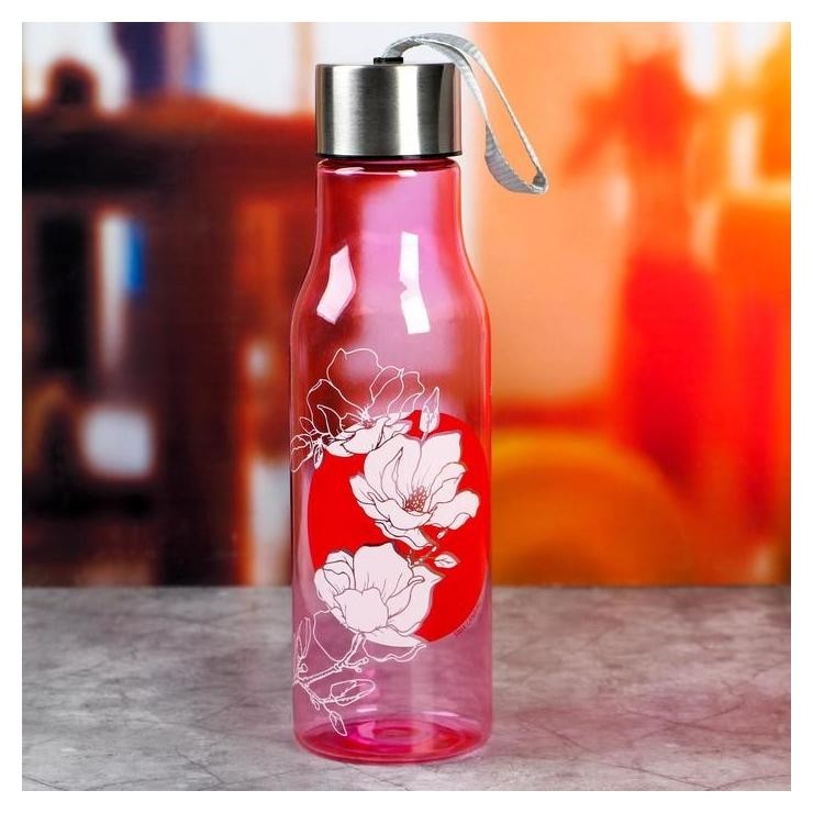 

Бутылка для воды "Цветы", Белый