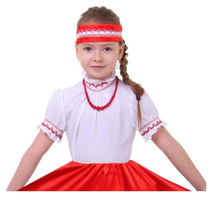 

Карнавальная блузка белая, р