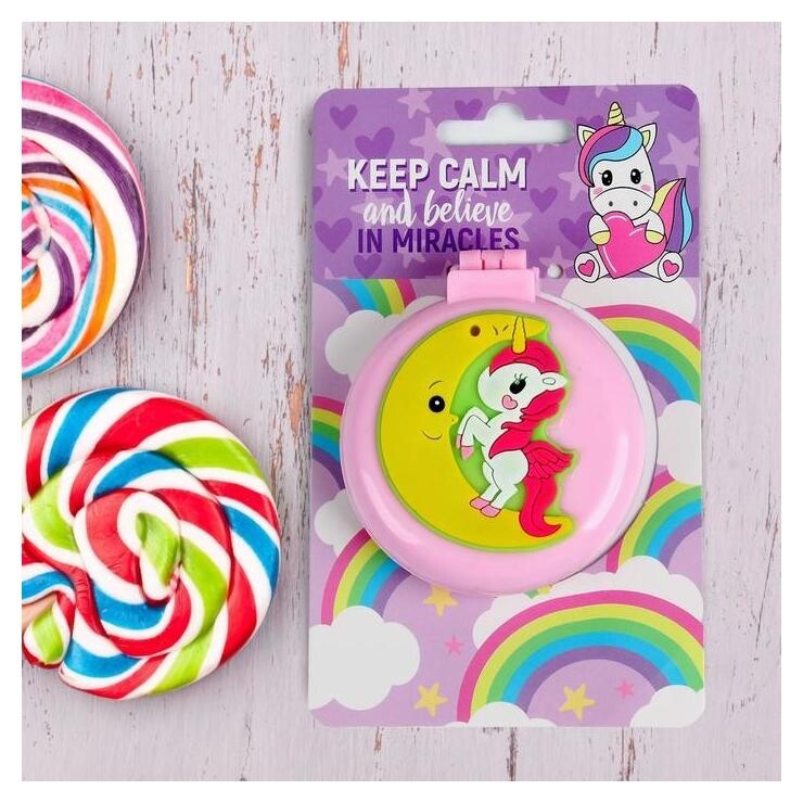 Расчёска массажная Единорог с зеркалом складная отзывы