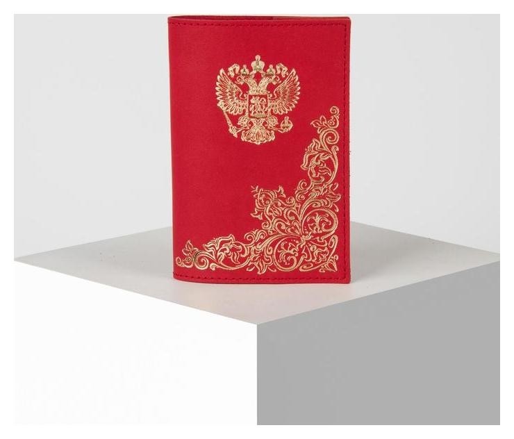 

Обложка для паспорта, ,5*0,3*13,5 "Народная", красный