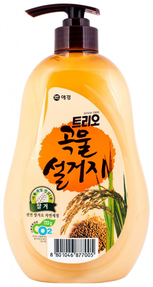 Средство для мытья посуды Рисовые отруби Trio