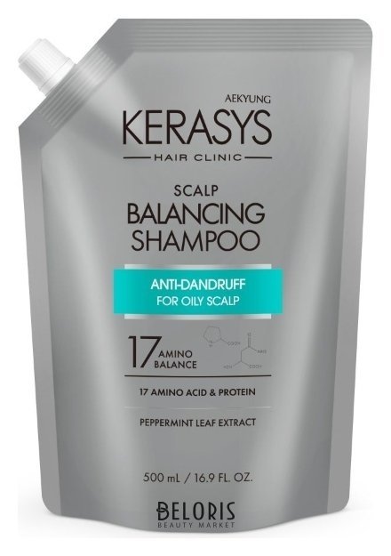 Шампунь для волос Освежающий для жирной кожи головы KeraSys Hair Clinic System