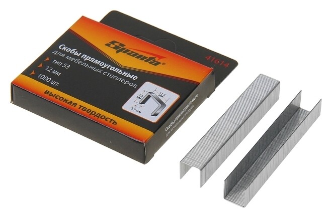 Скобы, 12 мм, для мебельного степлера, тип 53, 1000 шт.  Sparta