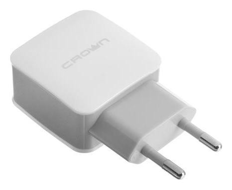 

Сетевое зарядное устройство Crown Cmwc-3011, Usb, 1.2 А, чёрное, Белый