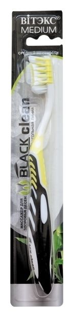 Отзыв на Зубная щетка средней жесткости Black Clean