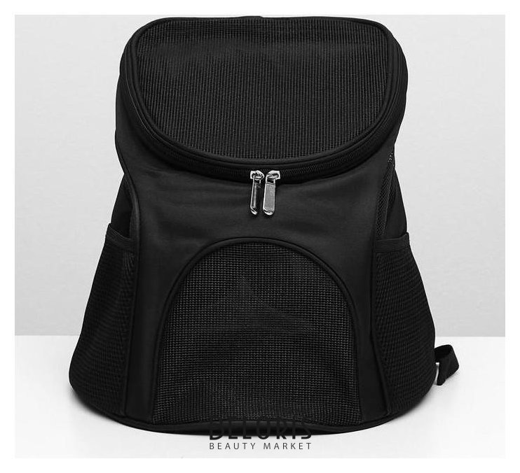 Рюкзак для переноски животных, 31,5 х 25 х 33 см, черный Пижон