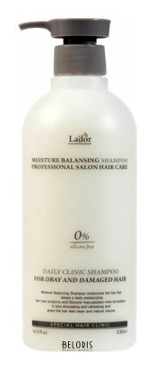 Шампунь для сухих и поврежденных волос увлажняющий безсиликоновый Moisture Balancing Shampoo LADOR