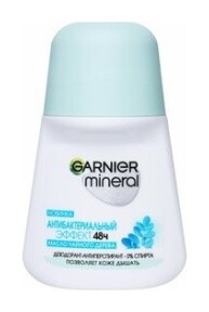 Дезодорант-антиперспирант роликовый антибактериальный Эффект чистоты 48ч Garnier Mineral