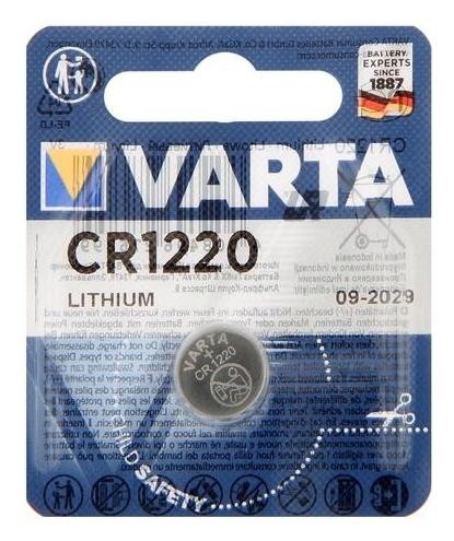 

Батарейка литиевая Varta, Cr1220-1bl, 3В, блистер, 1 шт.