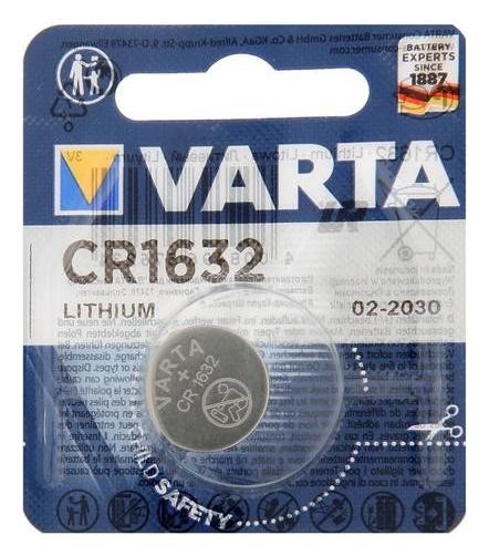 

Батарейка литиевая Varta, Cr1632-1bl, 3В, блистер, 1 шт.