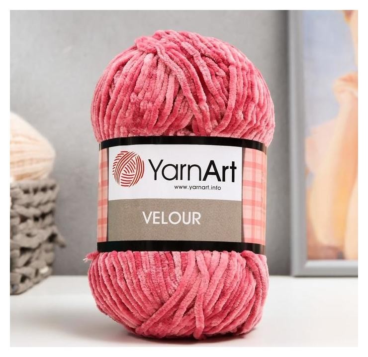 

Пряжа "Velour" 100% микрополиэстер 170м/100г (868 т. роза), Розовый