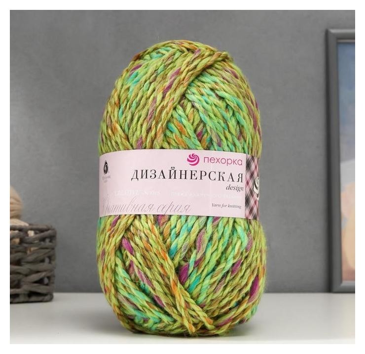 

Пряжа "Дизайнерская" 50% шерсть, 50% акрил 150м/200гр (1236 М), Разноцветный
