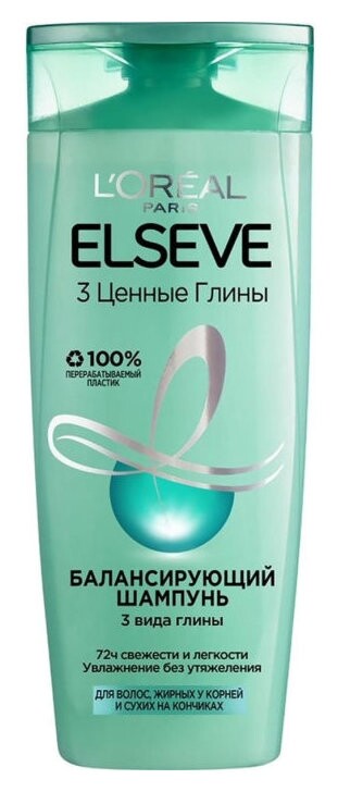 Шампунь для волос 3 ценные глины L'Oreal