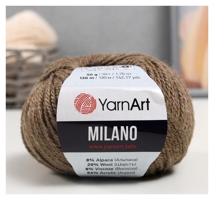

Пряжа "Milano" 8%альпака, 20%шерсть, 8%вискоза, 64%акрил 130м/50гр (855), Бежевый