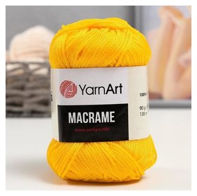 Пряжа "Macrame макраме" 100% полиэстер 130м/90гр (142 жёлтый) YarnArt