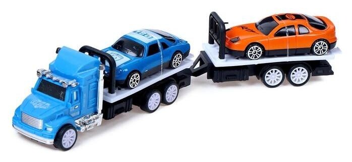 Грузовик инерционный «Автовоз» с 2 машинками  