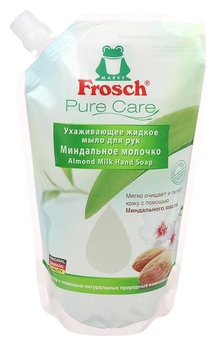 Мыло для рук жидкое ухаживающее Миндальное молочко  Frosch