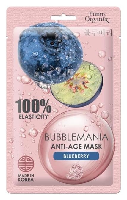Кислородная антивозрастная маска Дикая черника  Funny organix