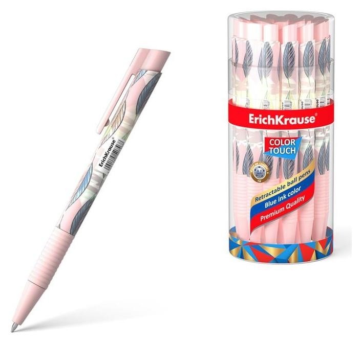

Ручка шариковая автомат Erichkrause Colortouch Flora, узел 0.7мм, чернила/синие 50746