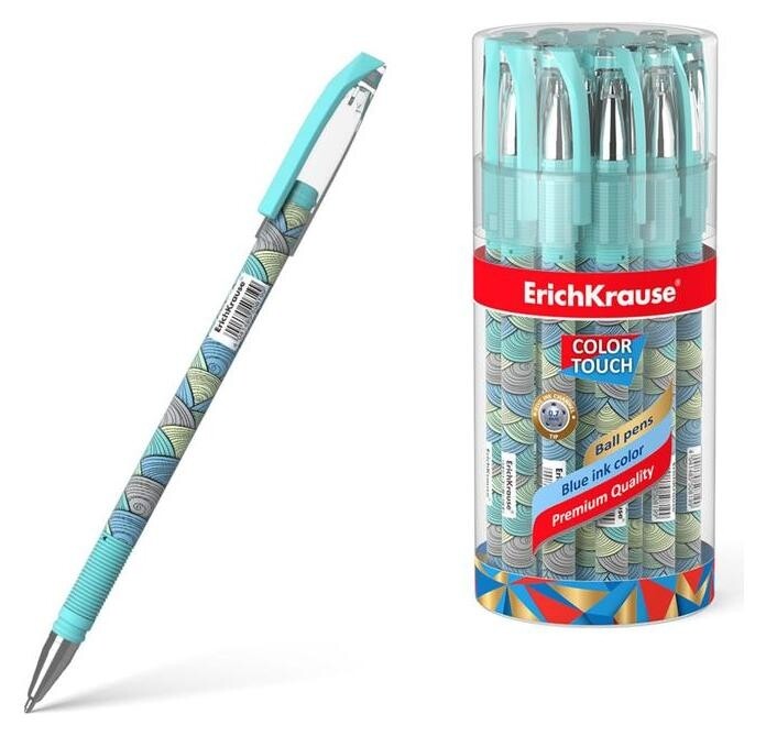 Ручка шариковая Erichkrause Colortouch Emerald Wave, узел 0.7мм, чернила/синие 50819  Erich krause