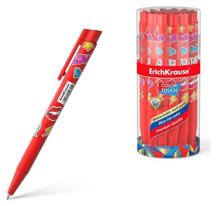 

Ручка шариковая автомат Erichkrause Colortouch Sweet Love, узел 0.7мм, чернила/синие 50745