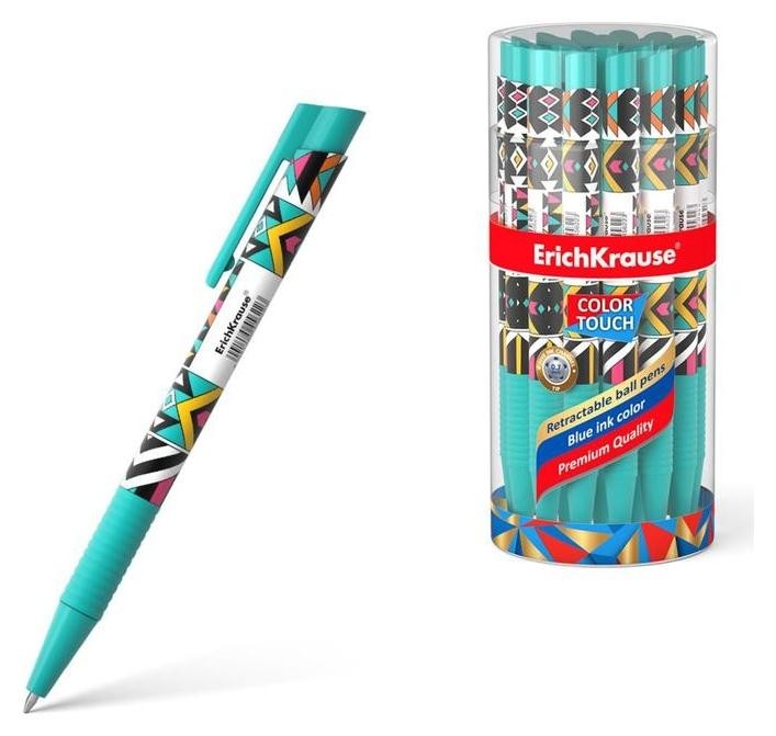 

Ручка шариковая автомат Erichkrause Colortouch Ornament, узел 0.7мм, чернила/синие 50826