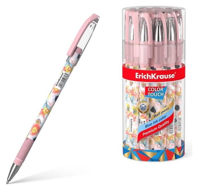 Ручка шариковая Erichkrause Colortouch Flower Cocktail, узел 0.7мм, чернила/синие 50818  Erich krause