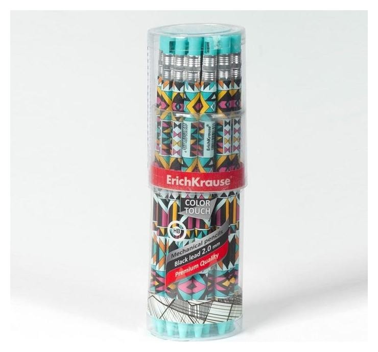 

Карандаш механический 2.0 мм Erichkrause Colortouch Ornament, с точилкой, НВ 50836