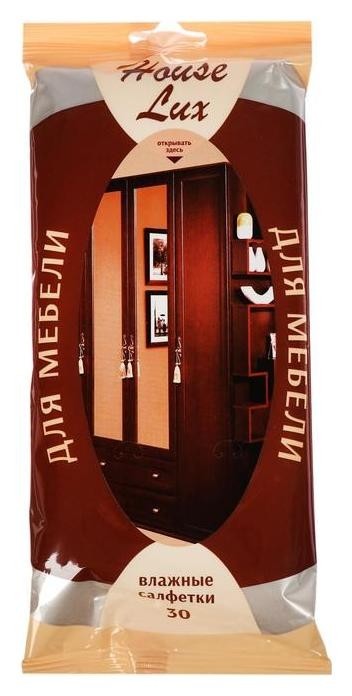 

Влажные салфетки House Lux, для ухода за мебелью, 30 шт.
