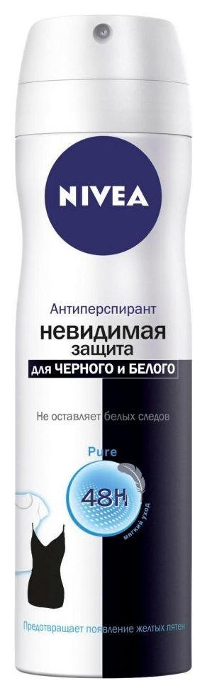 Дезодорант-спрей Невидимая защита для черного и белого Pure