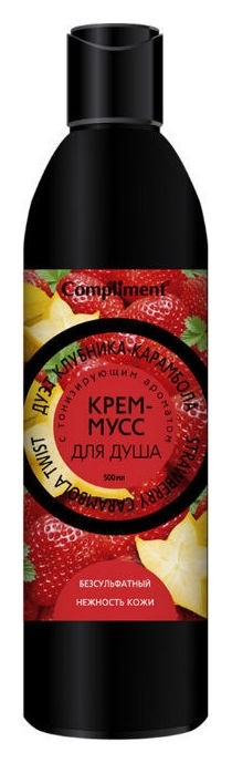 

Крем-мусс для душа Дуэт клубника-карамбола
