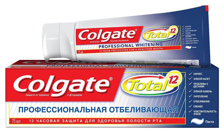 Зубная паста Total 12 Профессиональная отбеливающая