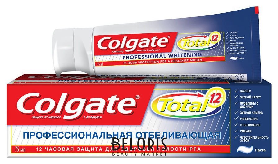 Зубная паста Total 12 Профессиональная отбеливающая Colgate
