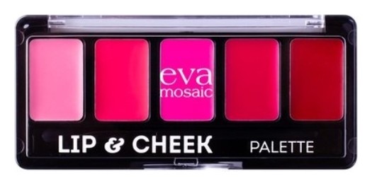 Палетка для макияжа губ и щек универсальная Lip & Cheek Palette Eva Mosaic