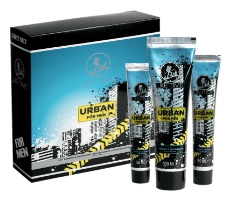 

Подарочный набор муж Like Time Urban: Крем для бритья + бальзам после бритья + шампунь-гель для душа 2в1