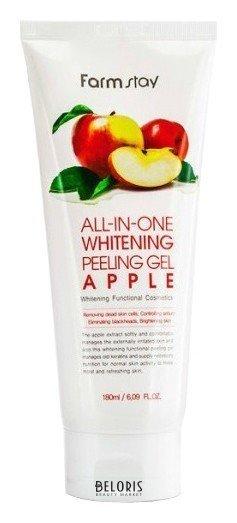Отшелушивающий гель с экстрактом яблока Whitening Peeling Gel Apple FarmStay All-in-One