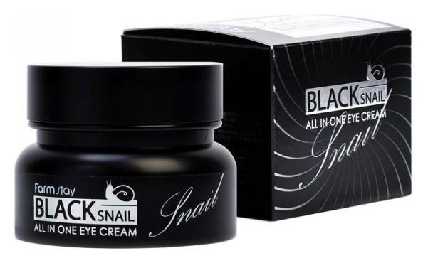 Многофункциональный крем с муцином черной улитки для кожи вокруг глаз Black Snail Eye Cream FarmStay