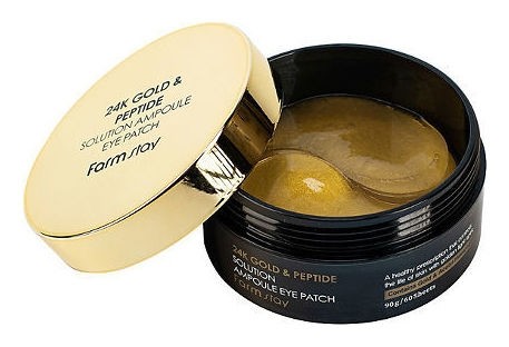 

Гидрогелевые патчи для глаз с 24-х каратным золотом и пептидами Solution Ampoule Eye Patch