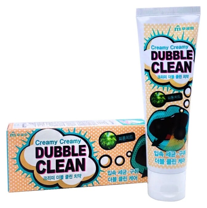 Зубная паста с очищающими пузырьками и фитонцидами Creamy Dubble Clean  Mukunghwa