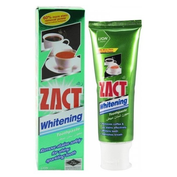 Зубная паста отбеливающая для любителей кофе и чая Zact Whitening