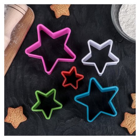 Набор форм для печенья доляна «Звезда», 5 шт отзывы