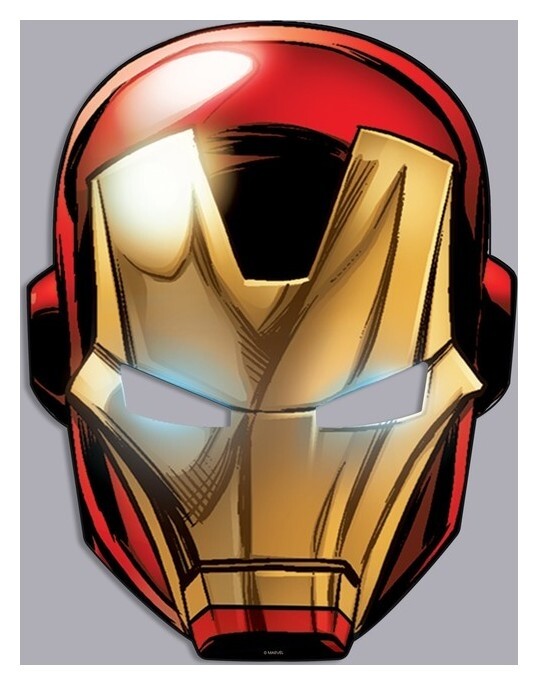 Маска карнавальная "Железный человек", мстители  Marvel Comics