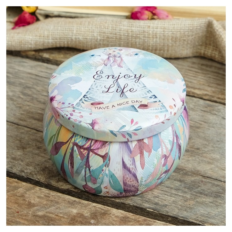 

Шкатулка металл круг "Весенние мотивы" 5х7х7 см, Разноцветный