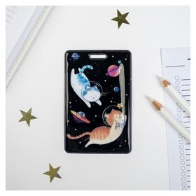 Чехол для бейджа и карточек «Коты в космосе» ArtFox