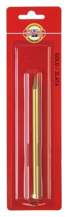 

Карандаш цветной цельнографитовый Koh-i-noor 8750/040 Progresso, в лаке, золотой, в блистере, Золотистый