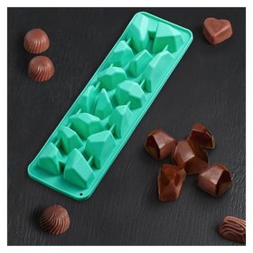 Форма для льда и шоколада «Для напитков», 23,5×7 см, 15 ячеек (3,8×2,5 см) Доляна